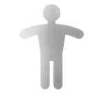 Pictogramme symbole - WC Homme - 90 x 120 mm - acier brossé