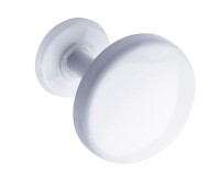 Porte manteau en acier chromé 1 tête   - Blanc
