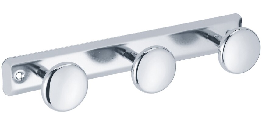 Patère en acier Chromé 3 Têtes