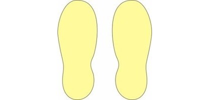 Empreintes de Pas Photoluminescentes et Antidérapantes