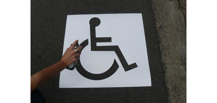 Pochoir souple picto PMR - 25, 50 cm ou 100 cm