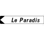 Panneau rectangulaire personnalisé avec dessin de flèche - 400 x 200 mm - Alu