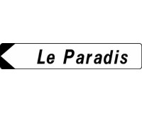 Panneau rectangulaire personnalisé avec dessin de flèche - 400 x 200 mm - Alu