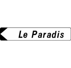 Panneau rectangulaire personnalisé avec dessin de flèche - 400 x 200 mm - Alu