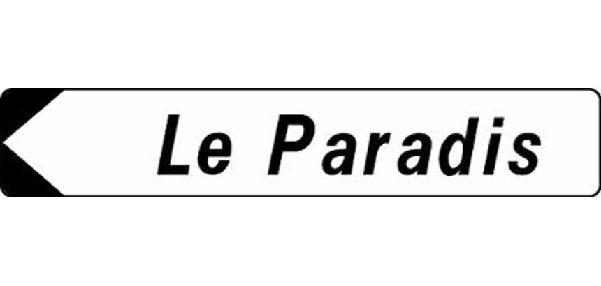 Panneau rectangulaire personnalisé avec dessin de flèche - 400 x 200 mm - Alu