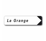 Panneau rectangulaire personnalisé avec dessin de flèche - 400 x 200 mm - Alu