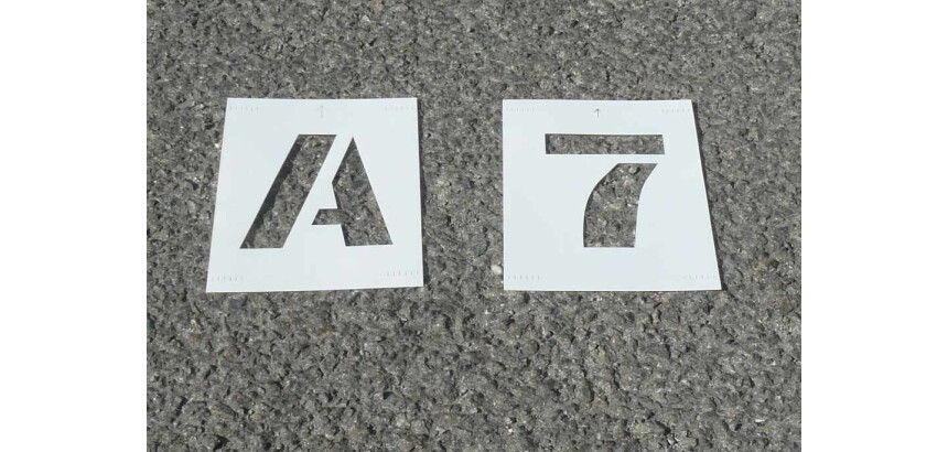 Pochoir Lettres & Chiffres PVC - 2,5 cm, 5cm, 7,5cm ou 10 cm
