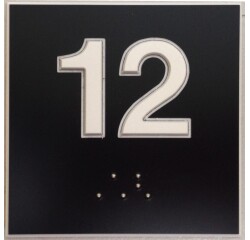 Panneau relief et braille 12