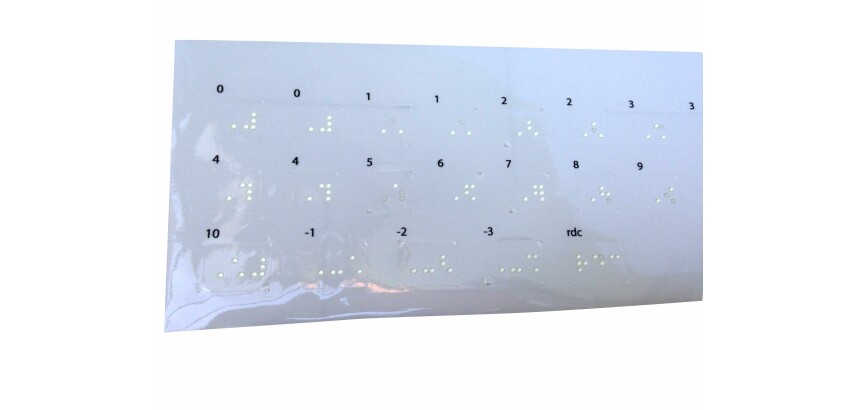 Étiquettes en braille pour bouton d'ascenseur