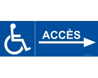 Panneau Picto Accès aux personnes PMR et à mobilité réduite