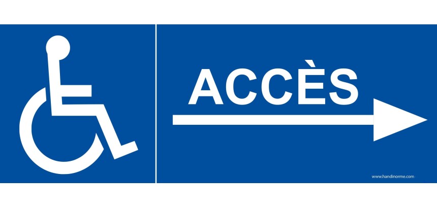 Panneau Picto Accès aux personnes PMR et à mobilité réduite