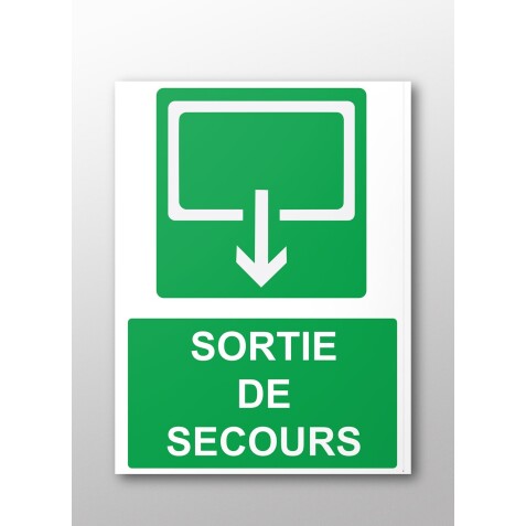 Panneau rectangulaire de sécurité Sortie de secours