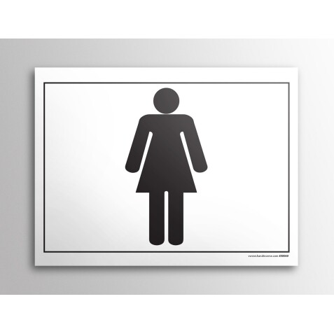 Plaque gravée - Toilettes picto Femme - 10x14cm