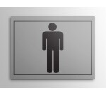 Plaque gravée - WC Homme - 10x14cm