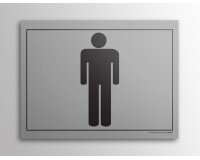Plaque gravée - WC Homme - 10x14cm