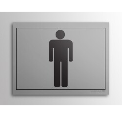 Plaque gravée - WC Homme - 10x14cm