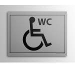 Plaque Gravée - WC pour PMR - 10x14cm