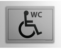 Plaque Gravée - WC pour PMR - 10x14cm