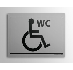 Plaque Gravée - WC pour PMR - 10x14cm