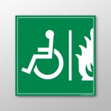 Panneau signalétique handicapé - Espace d'Attente Sécurisé - paysage