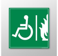 Panneau PMR Espace d'Attente Sécurisé - paysage