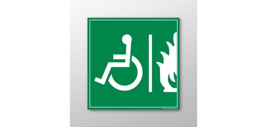 Panneau PMR Espace d'Attente Sécurisé - paysage