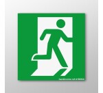 Panneau d'évacuation ISO EN 7010 - Sortie de secours (à droite) - E002