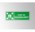 Panneau ISO EN 7010 - Point de rassemblement - E007 avec texte