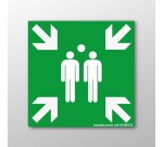 Pictogramme ISO EN 7010 - Point de rassemblement après évacuation - E007