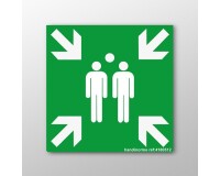 Pictogramme ISO EN 7010 - Point de rassemblement après évacuation - E007