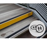 Lettrage adhésif pour contremarche WC