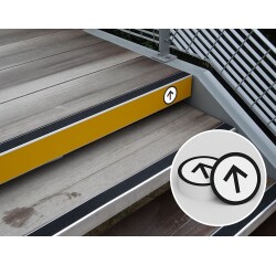 Pictogramme pour contremarche flèche