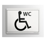 Plaque Gravée - WC pour PMR - 10x14cm