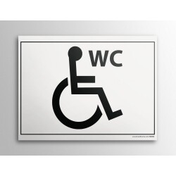 Plaque Gravée - WC pour PMR - 10x14cm