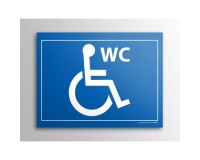Plaque Gravée - WC pour PMR - 10x14cm