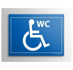 Plaque Gravée - WC pour PMR - 10x14cm