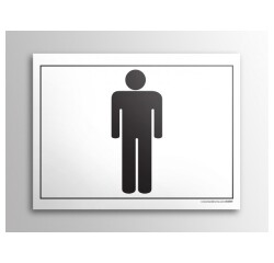 Plaque gravée - WC Homme - 10x14cm