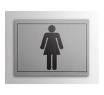 Plaque gravée - Toilettes picto Femme - 10x14cm