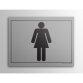 Plaque gravée - Toilettes picto Femme - 10x14cm