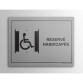 Plaque gravée Ascenseur Réservé PMR - 14 x 10 cm - gravoply