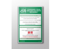 Panneau de Consignes EAS en PVC Forex