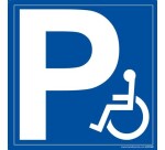 Panneau P + symbole PMR