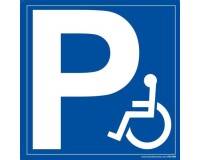 Panneau P + symbole PMR