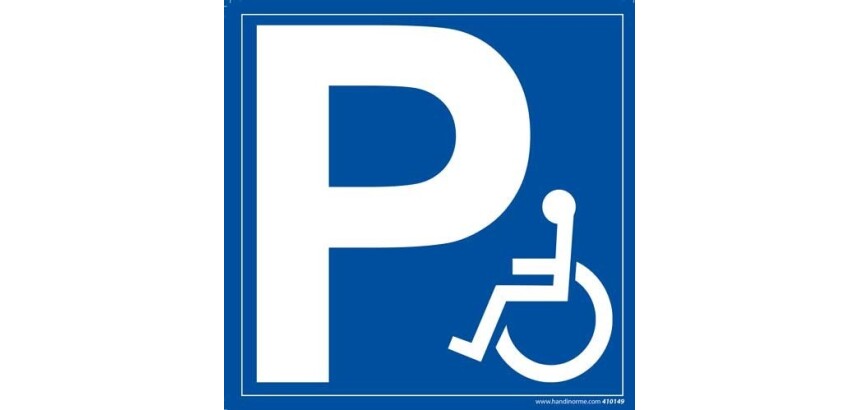 Panneau P + symbole PMR