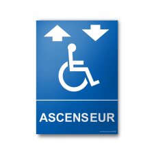 Panneau - Ascenseur - handicapé