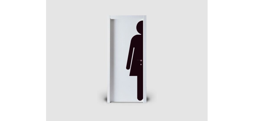 Femme avec Silhouette pour porte