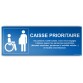 Panneau d'Information Caisse Prioritaire - vinyle - 350 x 125 mm