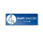Panneau Design Rampe d'accès Flèche droite Picto PMR
