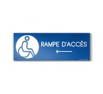 Panneau Design - Rampe d'accès Flèche gauche - Picto PMR