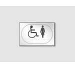 Panneau Picto PMR et FEMME en relief et braille